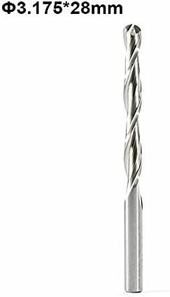 Cortador de moagem de superfície 5 pedaços de 3,175 mm 2 Flauta Cuttador de moagem CNC de bola de flauta, para madeira