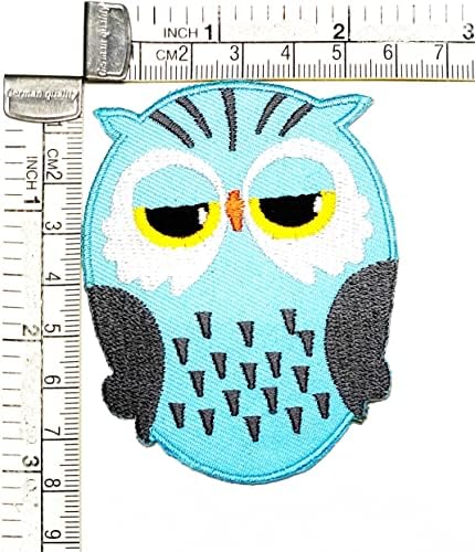 Kleenplus 2pcs. Owl Cartoon Costurar ferro em remendo apliques artesanal de roupas artesanais Vestido de vestido Capéu de planta