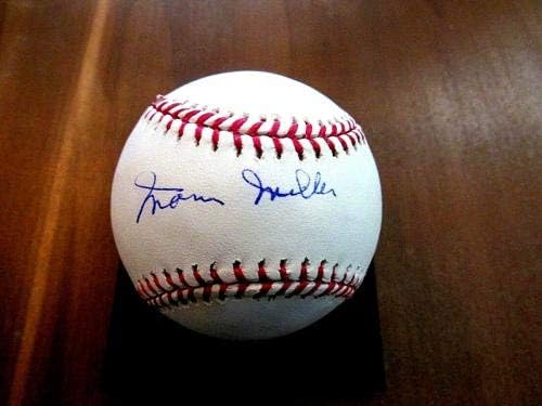 Marvin Miller MLBPA Executivo HOF assinado OML OML Baseball PSA/DNA Authentic - Bolalls autografados