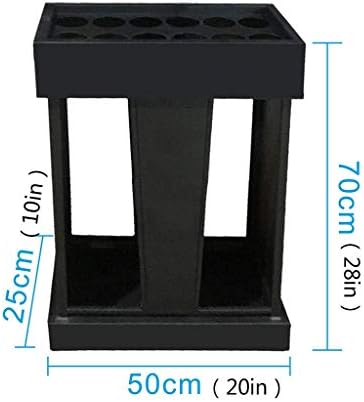 Zesus Umbrella Stand Metal Ferro Alto temperatura e design resistente de 12 buracos não enferruja rack de armazenamento quadrado de