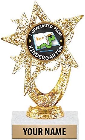 5.5 Goldes de jardim de infância de Golds Glittern Troféus, Prêmio de Troféu de Graduação Astral Custom Star Star