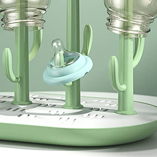Rack de secagem de garrafas de bebê, abdominais de rolamento forte suscetador de garrafas com 12 suportes e bandeja,