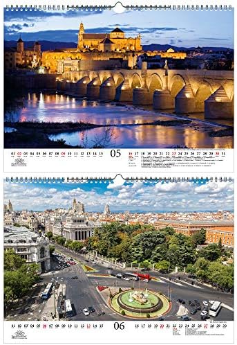 Spainzauber Din A3 Calendário para 2021 Espanha - Conjunto de presentes Conteúdo: 1x Calendário, 1x cartão de Natal.