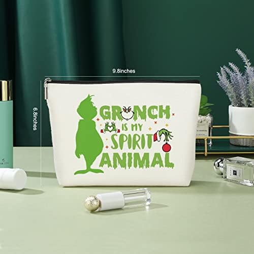 Linda monstro verde make up bolsa amante animal presente médico fã de gato presente meu espírito animal animal pasmético bolsa de viagem presente de amizade para mulheres irmãs meninas filha sua formatura de aniversário feminino natal