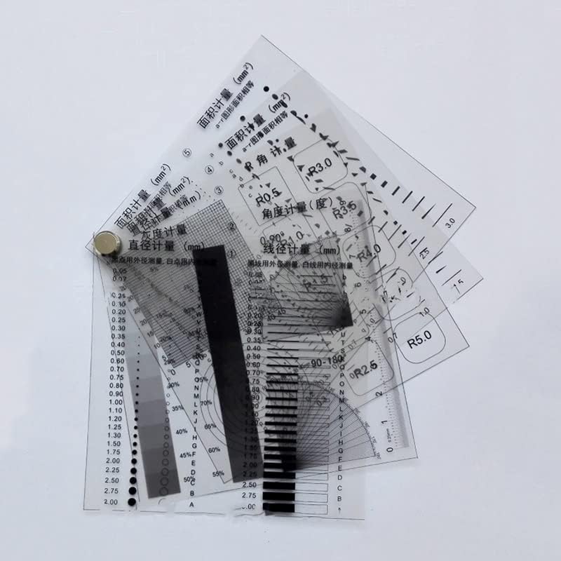 Acessórios para microscópio Kit Preparação de slides Camer transparente Ponto de bitola de ponta de mancha de mancha Cartão da
