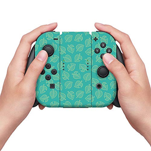 Gear do controlador Autêntico e oficialmente licenciado Crossing Animal: New Horizons - folhas de cerceta - Nintendo Switch Skin