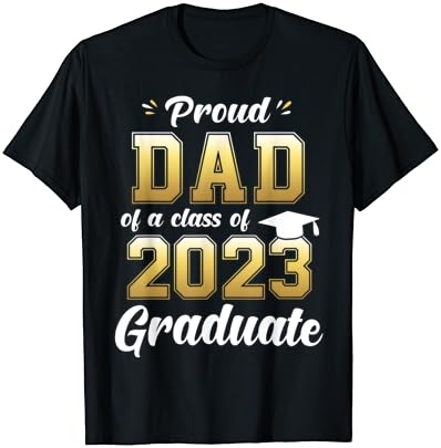 Mens orgulhoso pai de uma turma de uma camiseta de 2023 pós-graduação Daddy Senior 23