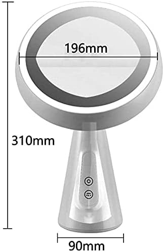 Espelho de maquiagem de Yiwango, banheiro, banheiro, parede, mesa de penteado, espelho de maquiagem LED com espelho de desktop de