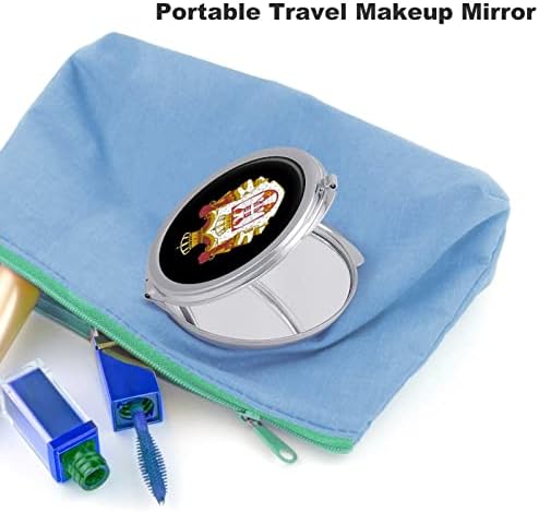 Coloque os braços da Sérvia Compact Mirror Pocket Travel espelho de maquiagem Pequeno espelho portátil portátil portátil