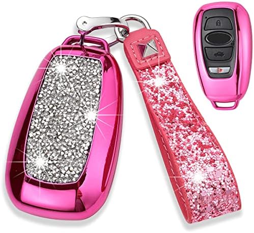 RoyalFox 3 Butões 3D Bling Diamond Fashion Smart Remote Remote FOB Caso FOB capa para Subaru Outback Forester Crosstrek Ascent Brz