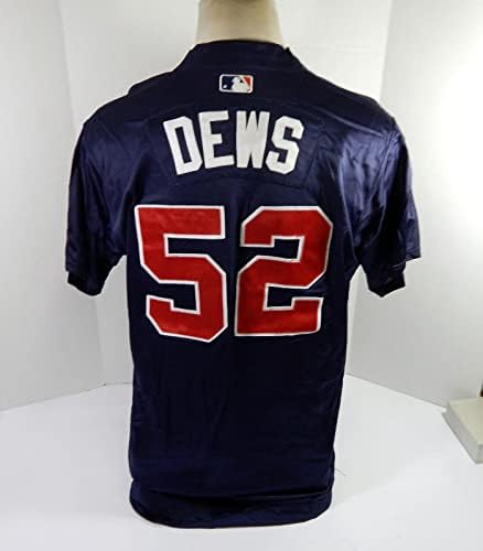 2002 Atlanta Braves Bobby Dews #52 Game usou Jersey Batting Practice 48 16 - Jogo usou camisas MLB