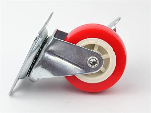 Soyen Red 2 polegadas Móveis Roda -Caster com freio feito de mudo PU, lançador leve para a cadeira de mesa Hardware de mobília de guarda
