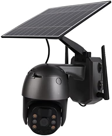 Câmera solar sem fio ao ar livre, câmeras de segurança solar de 1080p, detecção de movimento PIR, câmera de vigilância de intercomunicadores de voz para casa