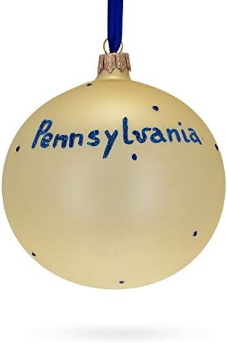 Estado da Pensilvânia, USA Glass Ball Christmas Ornament 4 polegadas