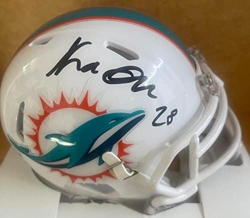 Kader Kohou Dolphins Dolphins assinou mini capacete autografado JSA WA499431