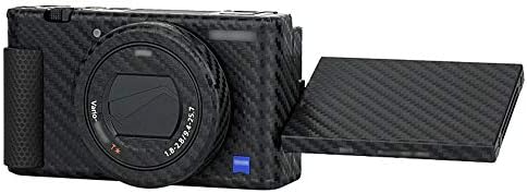 Anti-arranhão Anti-Use Câmera Capa Skin Protector Adesivo para Sony ZV-1 ZV1 Digital Vlogging Câmera Proteção de filme protetora do corpo-Fibra de carbono preto