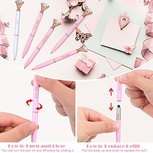 8 PCs Presentes de proposta de dama de honra Você será minha dama de honra Pen Pen do noiva Tribo Crystal Diamond Ballpo