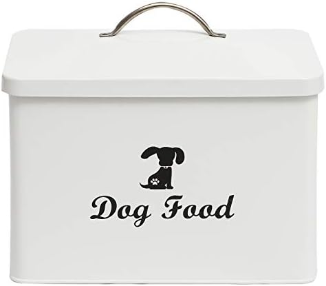 Recipiente de armazenamento de alimentos para cães Farmhouse 7 lbs guloseimas alimentares de estimação com tampa e