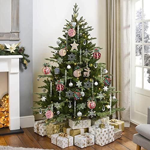 Dearhouse 10 PCs grandes enfeites de árvore de Natal, 3,9 polegadas Bolas de Natal Ornamentos