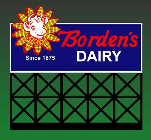 1051 Modelo grande Borden's Dairy Animated & Lighted Billboard by Miller Signs