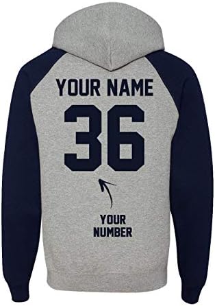 Hoodies personalizados - adicione seu nome e número - 2 suéteres personalizados laterais
