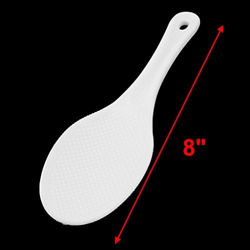 Qtqgoitem plástico cozinha doméstica cozinha reutilizável paddle scoop colher escada branca