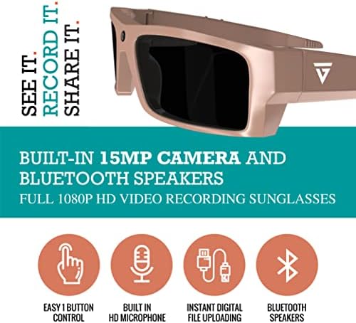 GOVISOL SOL 1080P HD Câmera de videocolos gravação de vídeo Esporte de óculos de sol com alto -falantes Bluetooth