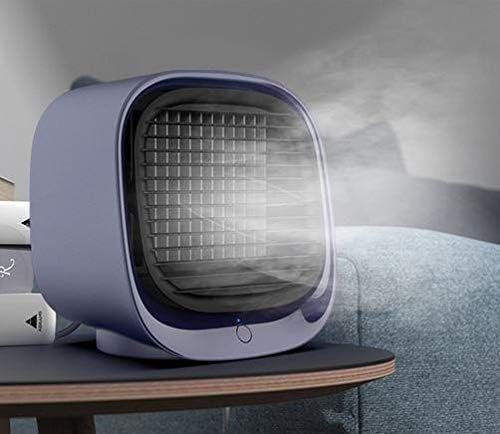 Gokeop mini ar condicionado com bandeja de gelo, ar condicionado de ar portátil portátil Cooler de ar portátil Mini -idificador de refrigerador de ar para quarto, sala, mesa, escritório, casa