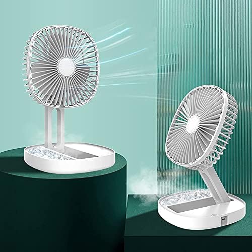 Haiqings Mobile Small Fan Fan Portable Dobring Fano Desktop Fan USB Charging Baixo ruído 3 velocidades Tabela de tabela Fan para o quarto