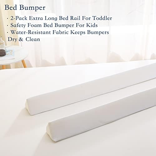 Truwelby 2-Pack-pack Rumpers Bumpers de cama de 56 Bumpers de cama de água de segurança de espuma, resistente à água ferroviária,