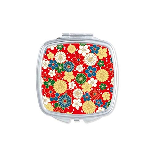 Art Sakura Flores Japão Japanese Minâmico Espelho Portátil Compact Pocket Maquia