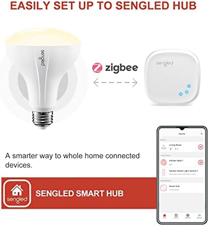 Pacote de cor 4pk do elengo e12 com BR30 2700K 10PK, trabalhe com Alexa, Google Home, SmartThings, ZigBee, Hub necessário