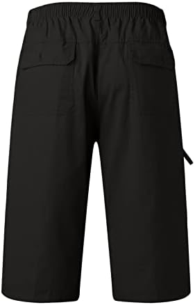 Miashui g estilo salto de moletom homens casuais sólidos verão médio cintura cintura elástica de cargo solta calças de carga para