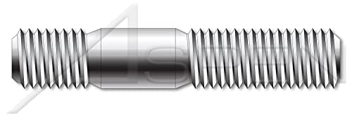 M6-1.0 x 20mm, DIN 938, métrica, pregos, de ponta dupla, extremidade de parafuso 1,0 x diâmetro, a4 aço inoxidável