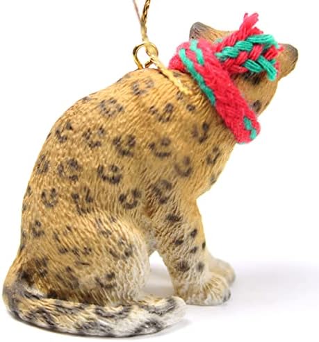 Conceitos de conversa LEOPARD Miniatura em miniatura Um ornamento de Natal - delicioso!