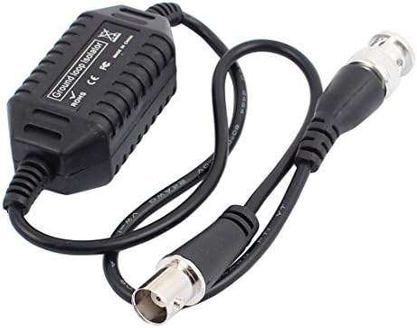 Aexit Black Abs Audio Cables Shell BNC Male para BNC Filtro de ruído feminino para cabos coaxiais digitais veículo de carro