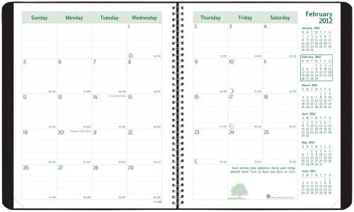 Brownline 2012 Ecologix Monthly Planner, 14 meses, duplo fio, preto, 11 x 8,5 polegadas