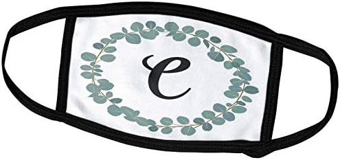 3drose letra c monograma eucalipto folhas grinaldas elegantes vegetação - tampas de rosto