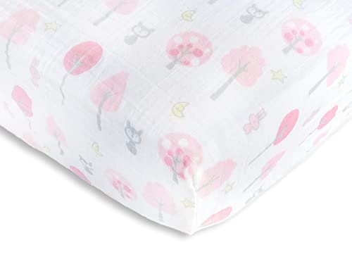 Swaddledesigns mais macio de algodão montado folha de berço/lençol para bebês menino e menina, rosa