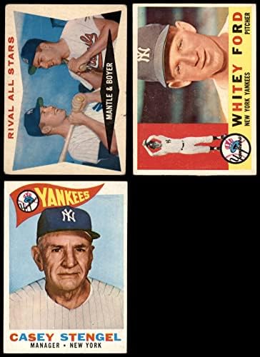 1960 Topps New York Yankees perto da equipe estabeleceu o New York Yankees ex Yankees