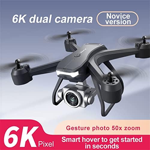 Ksemoti 6k Drone profissional, mini drone dobrável com câmera dupla UHD, aeronave de controle remoto Quadcopter de potência forte,