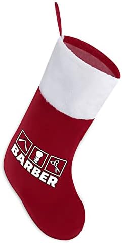 Ferramentas de barbeiro personalizadas meias de Natal Fareira Família Festa de Decorações penduradas