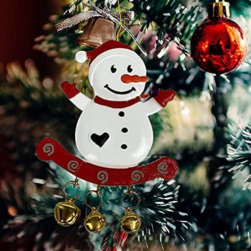 Ganchos de bola de natal pendurar sinos pendurar resina de natal decorações de natal decoração de boneco de neve e hanges