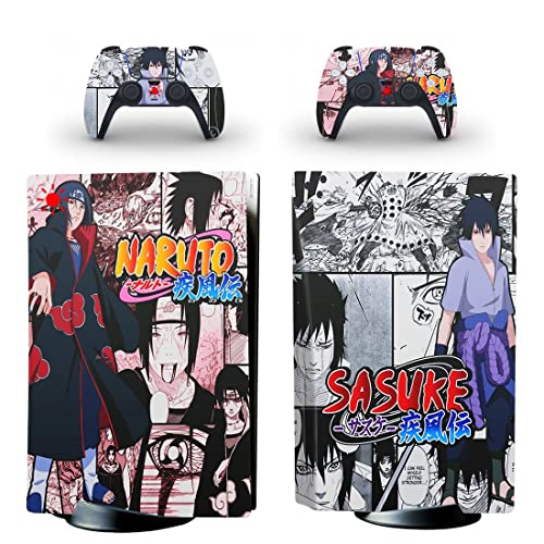Anime Hnarutong e Nborutom Sasuke Kakashi Itachi PS4 ou PS5 Skin Stick para PlayStation 4 ou 5 Console e 2 Controllers Decals