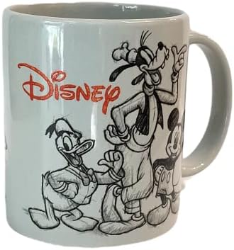 Disney Mickey Mouse Donald Duck Pateta Grupo Esboçado 11oz. Caneca