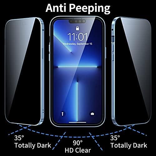 UMTITI Anti-Peep Anti-Spy Privacy Magnetic Case para iPhone 14 Pro, corpo inteiro com protetor de tela embutido magnético transparente