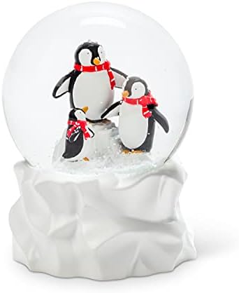 Coleção Abbott 27-Shake-3118 Penguin Family Snow Globe, Branca