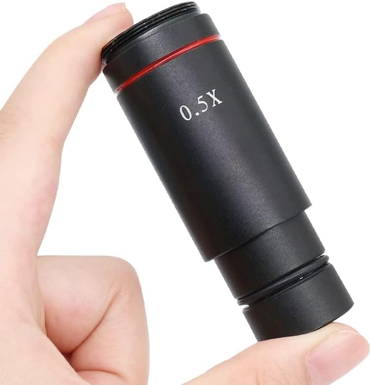 Acessórios para microscópio de laboratório Câmera USB Adaptador de montagem C Adaptador de lentes de montagem C 0,5x Adaptador de lente para ccd cmOS Câmera de olho de olho digital conectada com lente de relé óptica de microscópio estéreo (tamanho: 23,2mm e