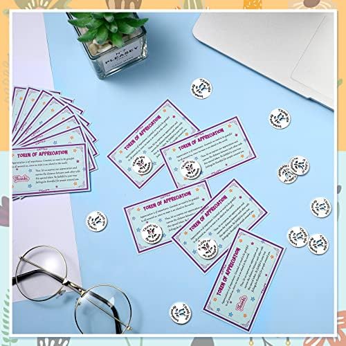 48 Define tokens de apreciação e cartões Agradecemos aos presentes de apreciação Token Cartões de apreciação Cartões de citação inspirada com tokens para funcionários da equipe colegas de trabalho Professores de enfermagem