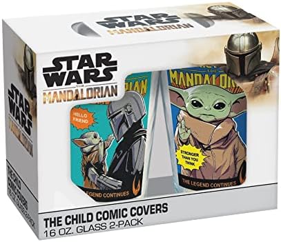ICUP Star Wars Mandalorian: The Child Comic Covers de Pint Glass Set 2 Pack